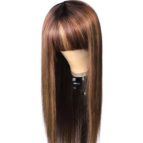 Remy Human Hair Lace Front costume Wig full Part style Brazilian Hair Straight Wig 130% Density with Baby Hair Natural Hairline