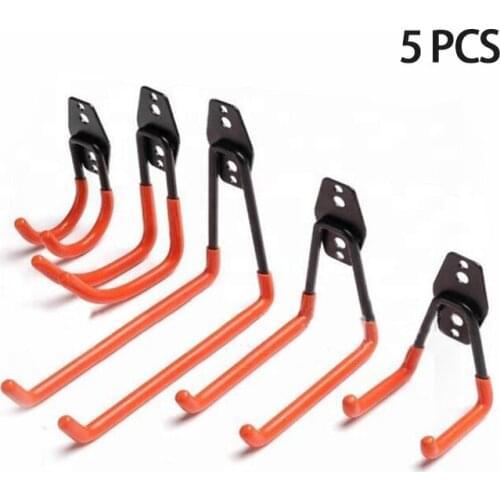 Heavy Duty Metal Hook Garage Organizer Wall Mount Bicycle Hanger Hooks Wall Mount Anti-slip Storage Hook For Ladders Garden Tool