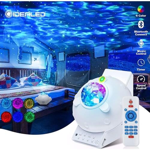 LED Star Night Light Galaxy Projector Led Light Star Music Projectors USB with Bluetooth Speaker Wave Party Night Wedding Lights