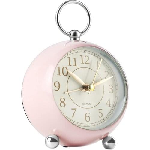 Silent Bedside Clocks Battery Operated Non Ticking Desk Clock Analogue Alarm Clock Bedroom Retro Alarm Clock