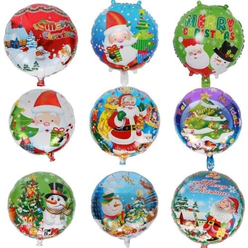 APRICOT 6pcs/lot Merry Christmas Foil Balloons Inflatable Helium Balloon Santa Claus Snowman Bear christmas decorations for home