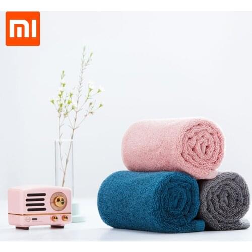 XIAOMI Mijia 32 x 70cm Towel 100% Cotton 5 Colors Strong Water Absorption Bath Soft and Comfortable Beach Face Hand Towels