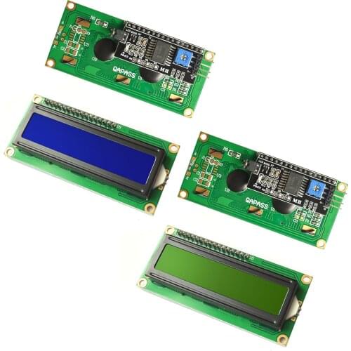 LCD1602 1602 LCD Module Blue / Yellow Green Screen 16x2 Character LCD Display PCF8574T PCF8574 IIC I2C Interface 5V for arduino