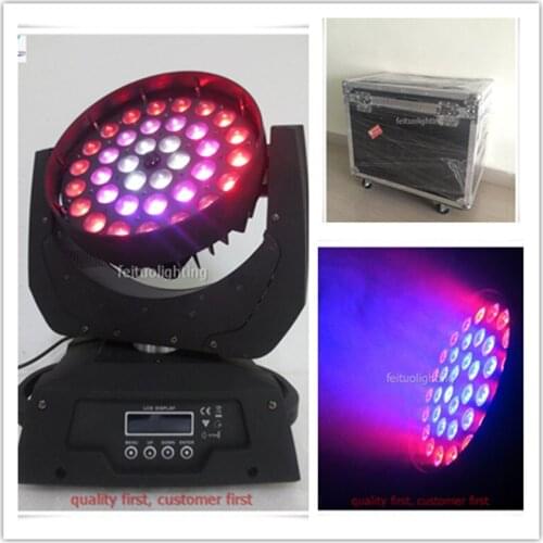 12 Units DJ Rainbow Circle Effect Lyre Led Wash Moving Head Zoom RGBW 4IN1 Led Wash 36x10w Mobile Head DMX Stage Disco Wedding