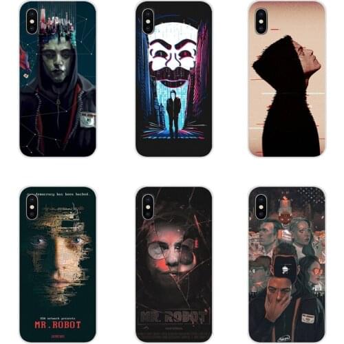 Mr Robot Accessories Phone Shell Covers For Xiaomi Redmi Note 3 4 5 6 7 8 Pro Mi Max Mix 2 3 2S Pocophone F1