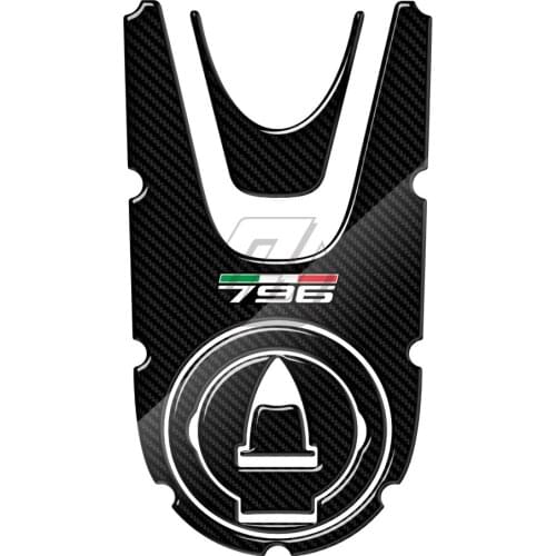 For Ducati Monster 796 2008-2014 3D Carbon-look Motorcycle Gas Cap Sticker Tank Pad Protector