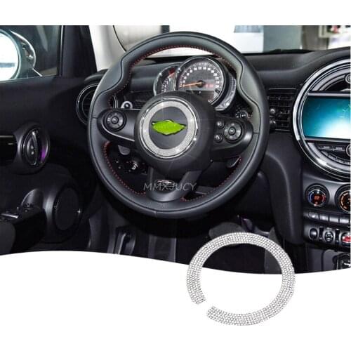 For MINI Cooper Countryman F60 F56 R60 R56 Steering Wheel Crystal Diamond Stickers with Glue Interior Modification