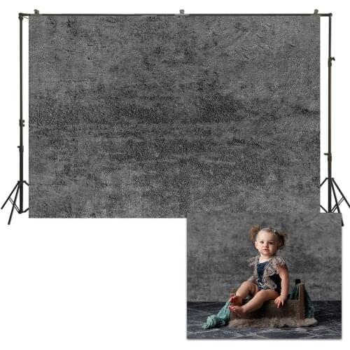 HUAYI Photo Background Newborns Photography Backdrop Abstract Dark Grey Solid Brick Wall Studio Portraits Photoshoot Drops US228