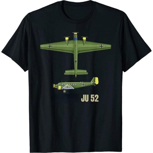 Ju 52 German WW2 Transport Aeroplane Men T-Shirt Short Casual 100% COTTON O-Neck Shirt