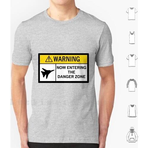 Danger Zone-Warning T Shirt DIY Cotton Big Size 6xl F 14 Tomcat Maverick Goose Hollywood Iceman Merlin Jester Viper Cougar