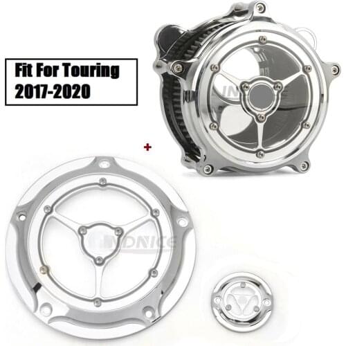 Chromed Air cleaner gray intake filter Derby timmer covers Fit For harley 2017-2020 Road Glide Ultra FLTRU FLTRX Special FLTRXS