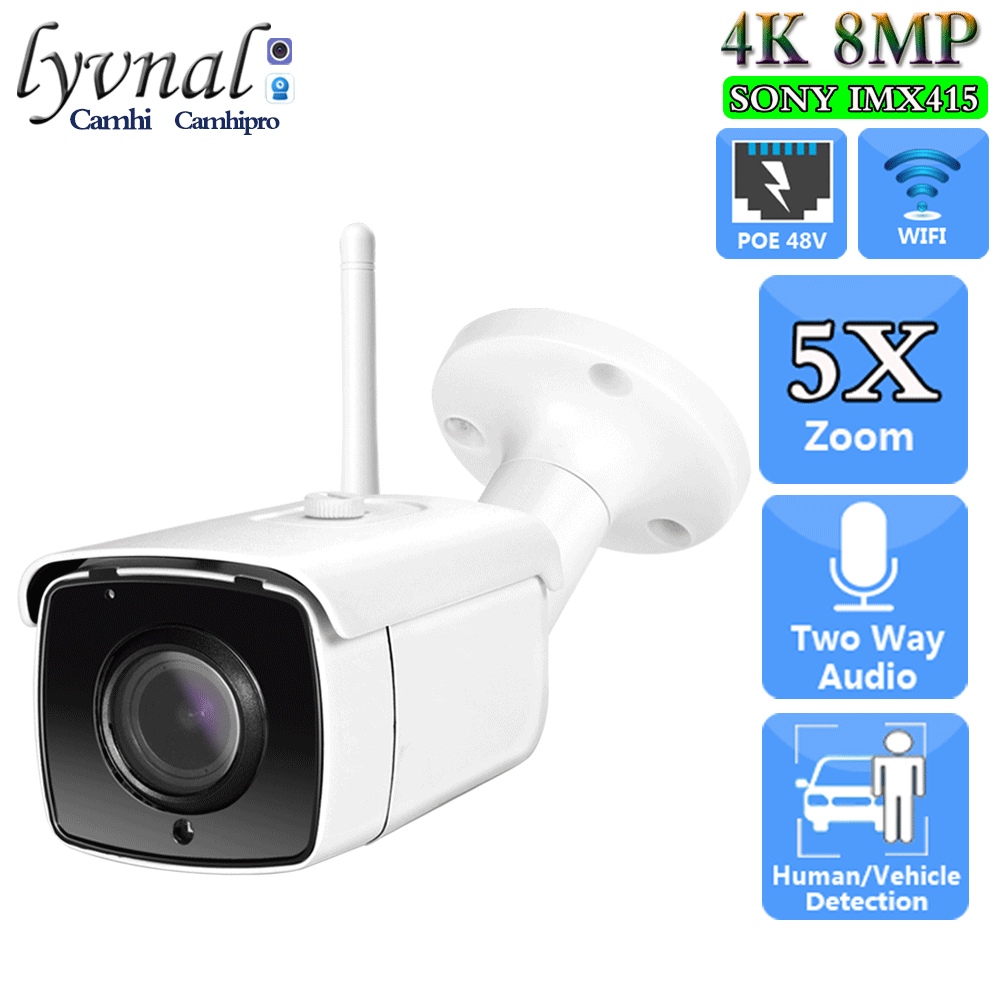 H.265 Sony IXM335 5MP Wifi Camera 5X Zoom Two Way Audio Wireless Security IP Camera Waterproof Outdoor 1080P SD TF Card Slot