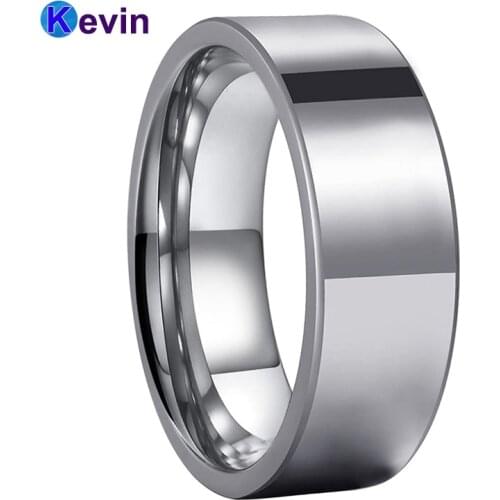 Classic Wedding Band Tungsten Ring For Men Women With High Polished And Pipe Cut Finish 6MM 8MM Comfort Fit