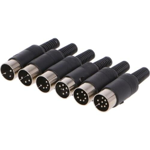 Male DIN Plug Socket Connector 3/4/5/6/7/8 PIN Chassis Cable Mount Wholesalse