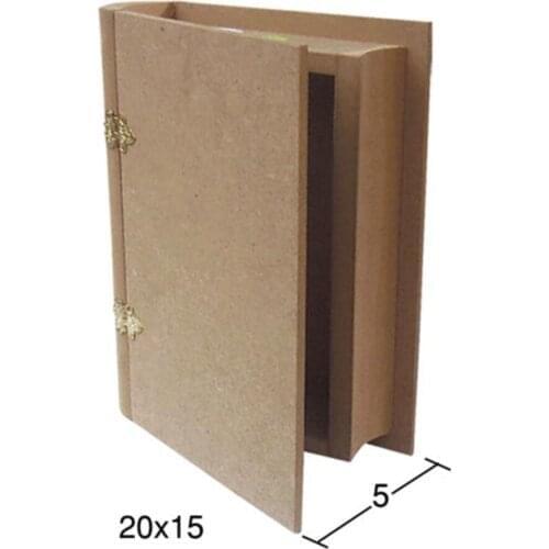 KU255 Small Book Box, Can Be Painted Wood Mdf Box