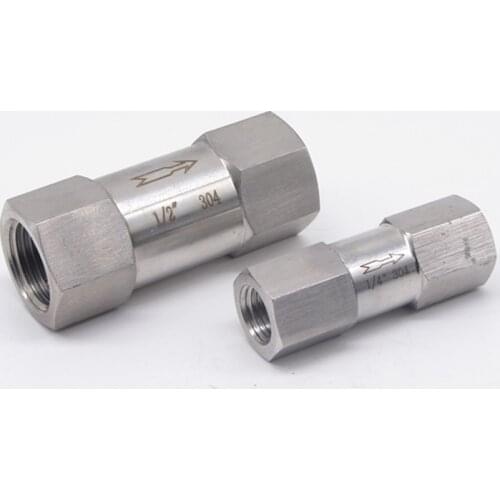 1/4" 3/8" 1/2" NPT Female Thread 304 Stainless Steel Check Valve One Way Non-return Valve For Water Oil Gas