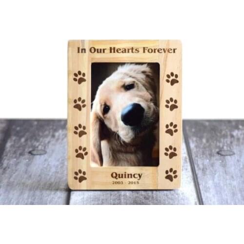 Personalised wood Burned Cat or Dog Pet Memorial Frames Engraved Picture Christmas Pet Dog Cat Pet Loss Sympathy Picture Frames