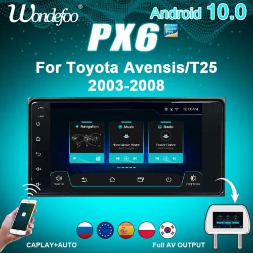 PX6 1 din android 10 car radio screen For Toyota Corolla RAV 4 Land Cruiser Vios Terios 4 Runner Camry Echo Hilux KLUGER HIACE