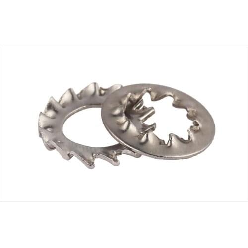 Stainless Steel Lock Washer/External and Internal Sawtooth Pad Multi-tooth Anti-skid Stop Anti-release Gasket GB862 M3-M24 30Pcs