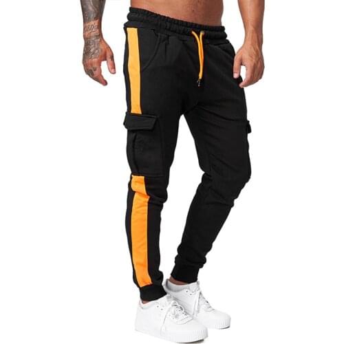 Mens Cargo Pants Jogger Pants Winter WarmTrousers with fleece inside Drawstring Sweatpants Male Sportive Baggy Pants