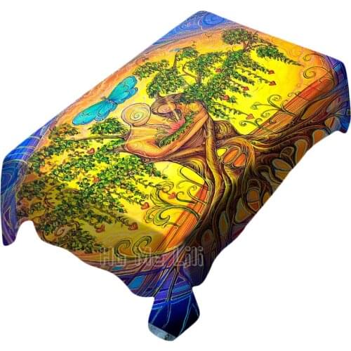Timeline Photo Tree Of Life Tablecloth Art Home Decor