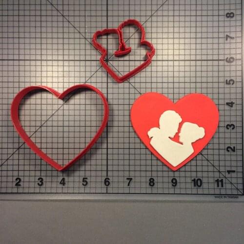 The Love Heart Shape Cookie Cutter Fondant Tools Made 3D Printed Cookie Cutter Set Rainbow Cupcake Cake Decoration Tool