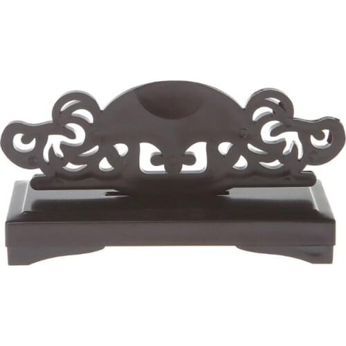 Vintage Art Style Folding Fan Stand Display Base Holder Home Office Table Decor QX2E