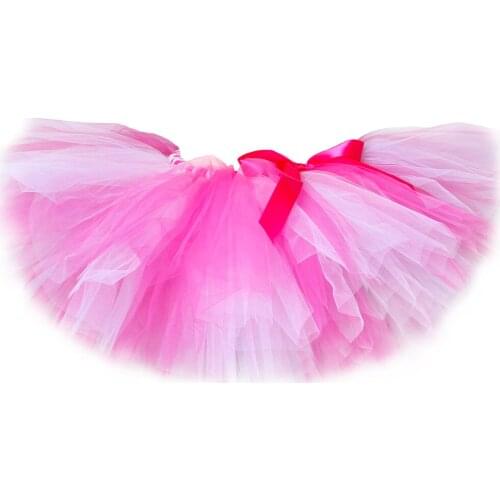 Girls Tutu Skirt Hot Pink & Light Pink Fluffy Tulle Skirt Girls Baby Tutu Kids Birthday Party Skirt Children Dance Ballet Tutus