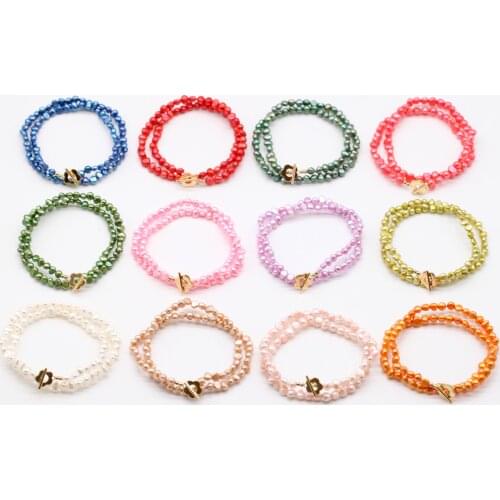 12 Colors Freshwater Nugget Pearl Necklace Wholesale 18 inches Irregular Pearl Necklace Gold OT Clasp PN002