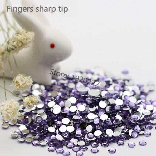 1000 pcs SS10 Light Purple 14 Facets Resin Round Rhinestone Sparkling Rhinestones Nail Art Decoration DIY N16