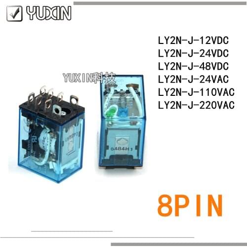 2PCS/LOT 100%Original&New Relay LY2N-J-24VAC LY2N-J-110VAC LY2N-J-220VAC LY2N-J-12VDC LY2N-J-24VDC LY2N-J DC24V LY2N J DC