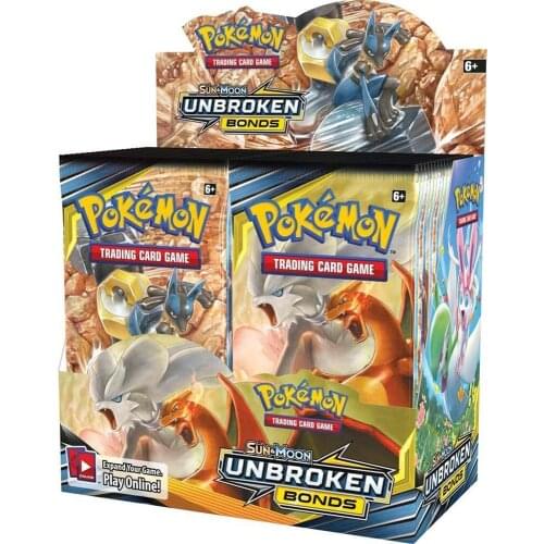 324pcs Pokemon Cards Sun & Moon Unbroken Bonds Game Collection Cards Exquisite Boxed Party Collection Cards Game Toy Gift