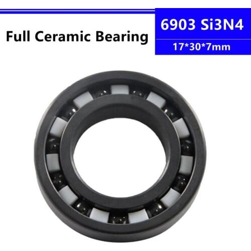 4pcs/10pcs Si3N4 6903 17*30*7mm silicon nitride full Ceramic deep groove ball bearing 17x30x7mm high speed abrasion resistant