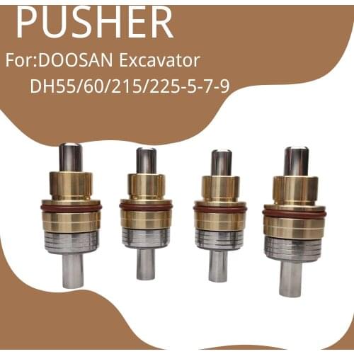 4pcs Pusher FOR DOOSAN DAEWOO Excavator DH55/60/215/225-5-7-9 Walking Pedal Valve Car Spare Machine Oil Seal Parts Assembly