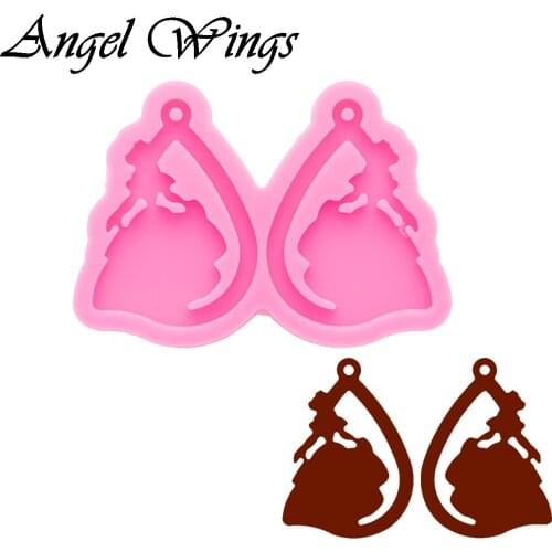 Shiny Resin Girl skirt Earrings Silicone Molds , Clay Molds , DIY Resin Epoxy jewelries Mold , Polymer Clay DY0931