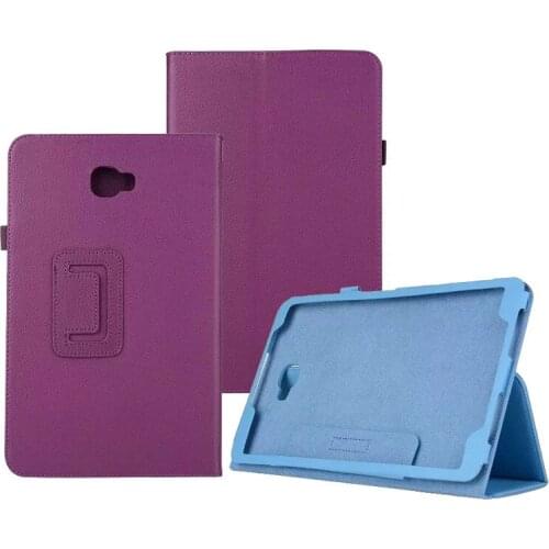 50PCS/Lot For Samsung T580 Litchi Stand PU Case For Samsung Galaxy Tab A 10.1 2016 W/Pen Slot By DHL Fedex