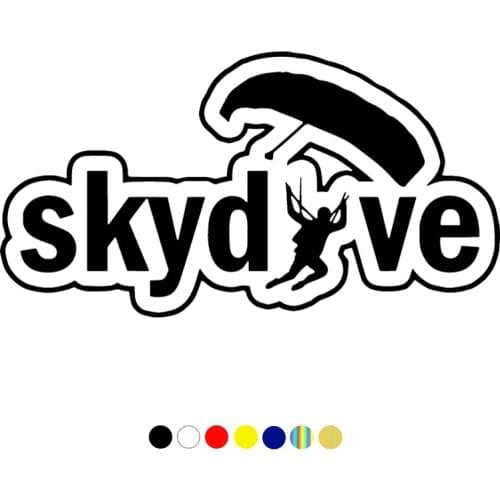 CS-694#10.8*20cm skydive funny car sticker vinyl decal white/black for auto car stickers styling car decoration
