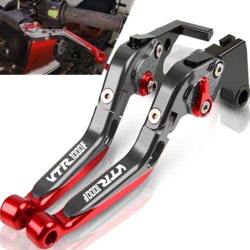 For HONDA VTR1000F 1998 1999 2000 2001 2002 2003 2004 2005 Motorcycle Folding Extendable CNC Moto Adjustable Clutch Brake Levers