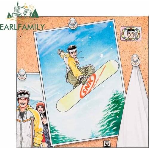 EARLFAMILY 13cm x 9.8cm for Sunshine Skateboard Boy Laptop Decal Personality Motorcycle Car Sticker Windshield Car Assessoires