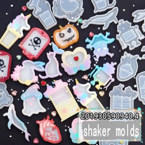 Unicorn Heart Skeleton Pumpkin Shaker Epoxy Resin Silicone Mold Jewelry Findings Pendant Accessory Charms DIY Handmade Cat Mould