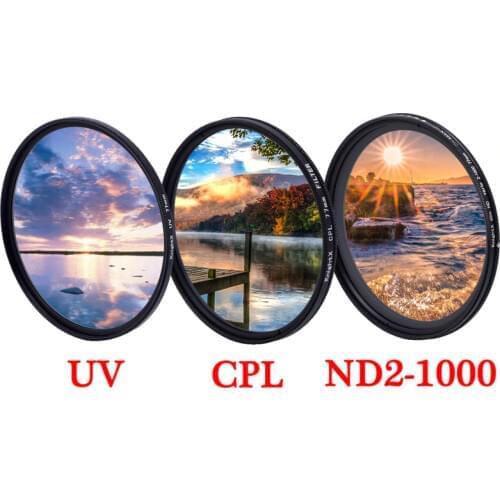KnightX UV CPL ND ND2-1000 Star Close up Macro variable lens Filter 49mm 52mm 55mm 58mm 62mm 67mm 72mm 77mm For canon sony nikon