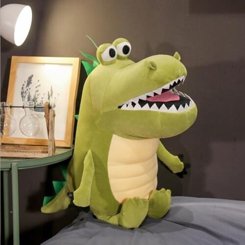 Cartoon Crocodile Doll Big Tooth Dinosaur Plush Toy Stuffed Animal Child Sleeping Doll Pillow Decoration Boy Girl Holiday Gift