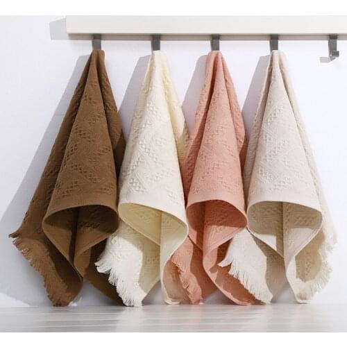 Plaid Cotton Towel with Tassel toalla 2pcs Face Washcloth Hand Towel 1pc Bath Towel Camping Shower Towels Bathroom 3Pieces Set