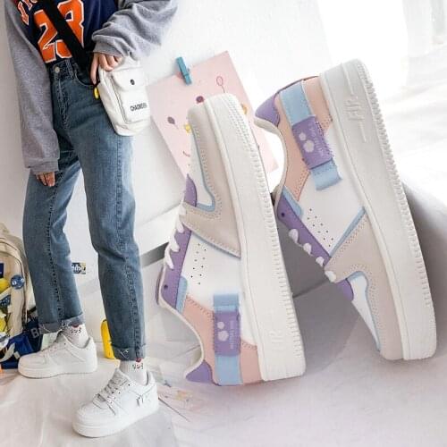 New Fashion Spring Chunky Sneakers Womens Shoes Female Skateboard Flat Shoes Women Sneakers Vulcanized Platform Rrunning Shoes