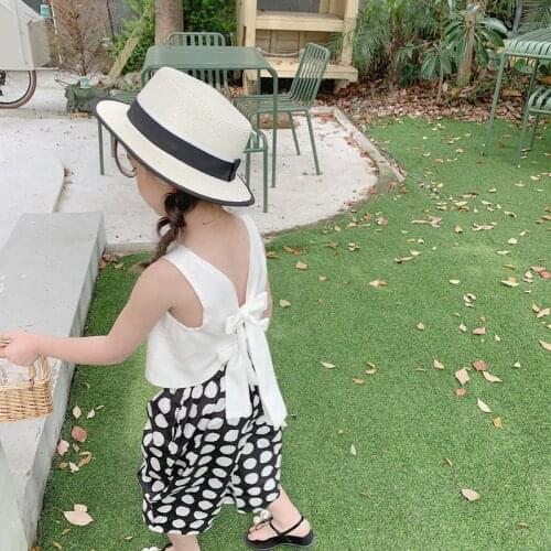 2021 Summer Girls Fashion 2pcs Suit Baby Kids Children Clothing Set Including Top+ Pant