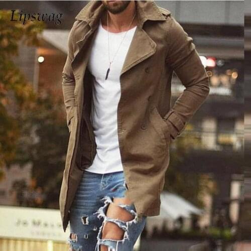 Lipswag Men's Trench Coats