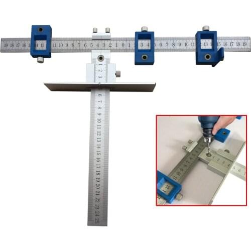 Aluminum Alloy Drill Guide Sleeve Cabinet Hardware Jig Drawer Pull Jig Wood Drilling Dowelling Hole Saw Master System