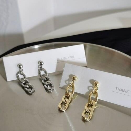 New Korean Metal Chain Dangle Tassel Earrings Fashion For Women Elegant Geometric Long Line Pendientes Girls Jewelry 2020