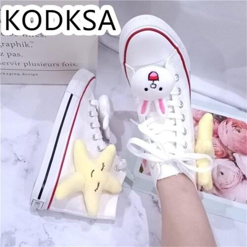 2021 Spring And Summer New Street Photo Students Rabbit Starfish High Top Canvas Shoes