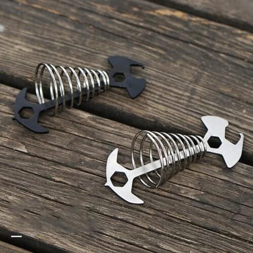 Outdoor Camping Fishbone Anchor Nail Multifunctional Stainless Steel Deck Stakes Pegs Tent Wind Rope Pegs Floor Fixed Nail
